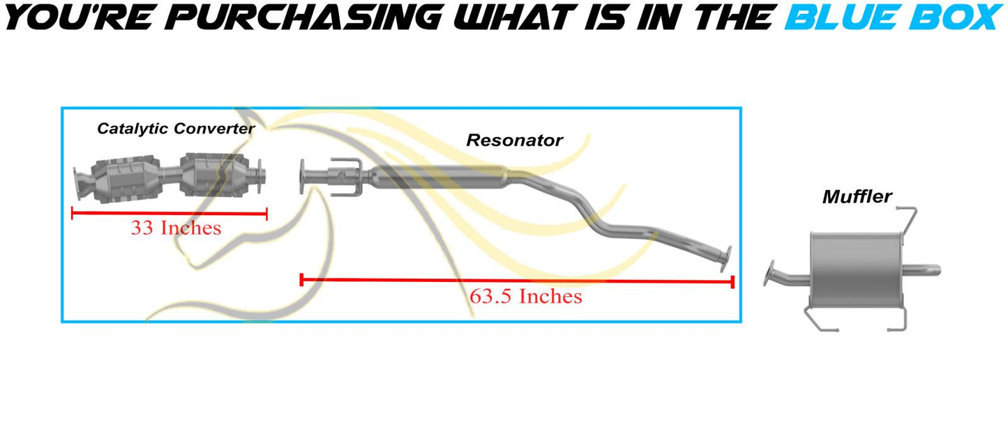 2009-2014 Nissan Cube 1.8L Catalytic Converter Resonator Exhaust Kit | EPA Approved