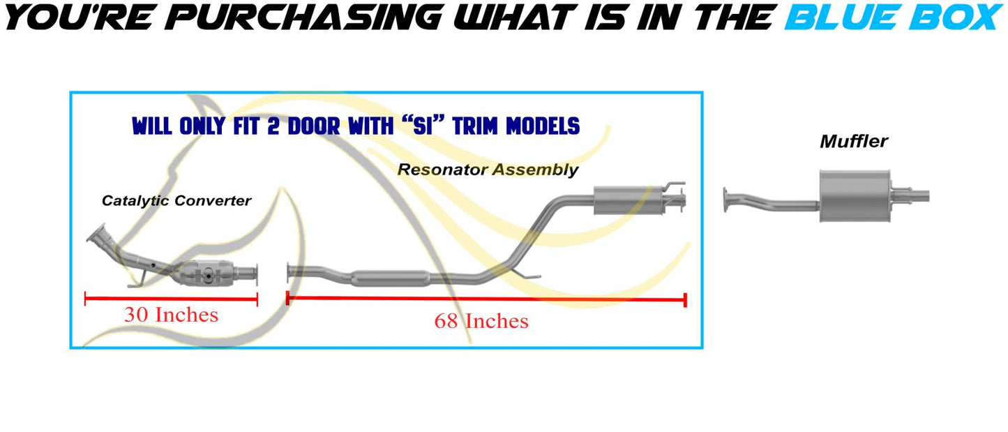 2006-2011 Honda Civic 2.0L Exhaust Catalytic Converter and Resonator Pipe Assembly | EPA Approved