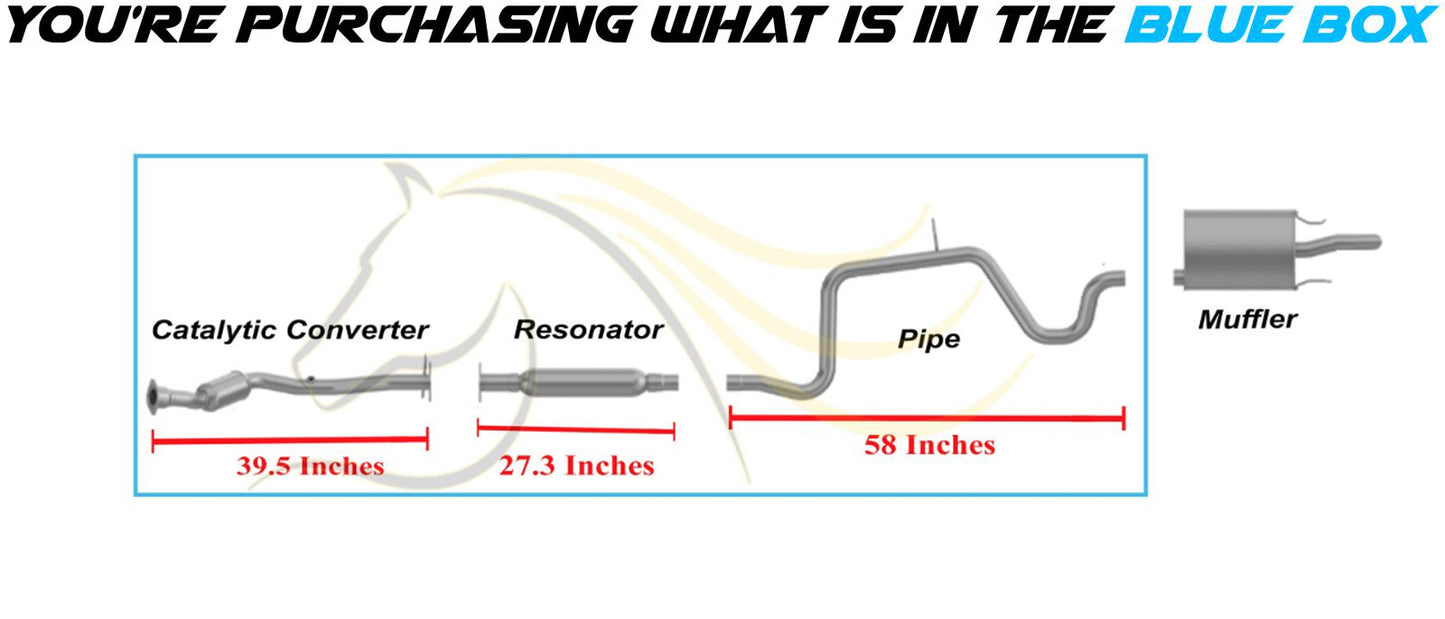 2006-2007 Chevy Monte Carlo 3.5L Exhaust Catalytic Resonator and Intermediate Pipe | EPA Approved