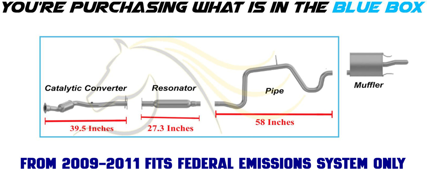 2006-2011 Chevy Impala 3.5L Exhaust Catalytic Resonator and Intermediate Pipe | EPA Approved
