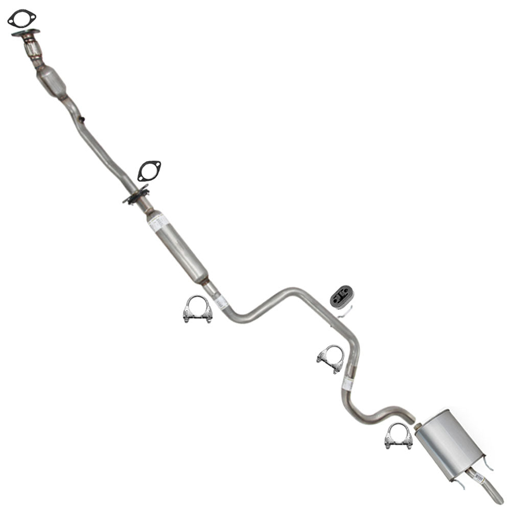 2006-2007 Chevy Monte Carlo 3.5L Exhaust Catalytic Converter Resonator intermediate Pipe and Muffler Kit | EPA Approved