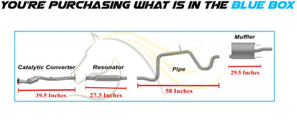 2006-2007 Chevy Monte Carlo 3.5L Exhaust Catalytic Converter Resonator intermediate Pipe and Muffler Kit | EPA Approved