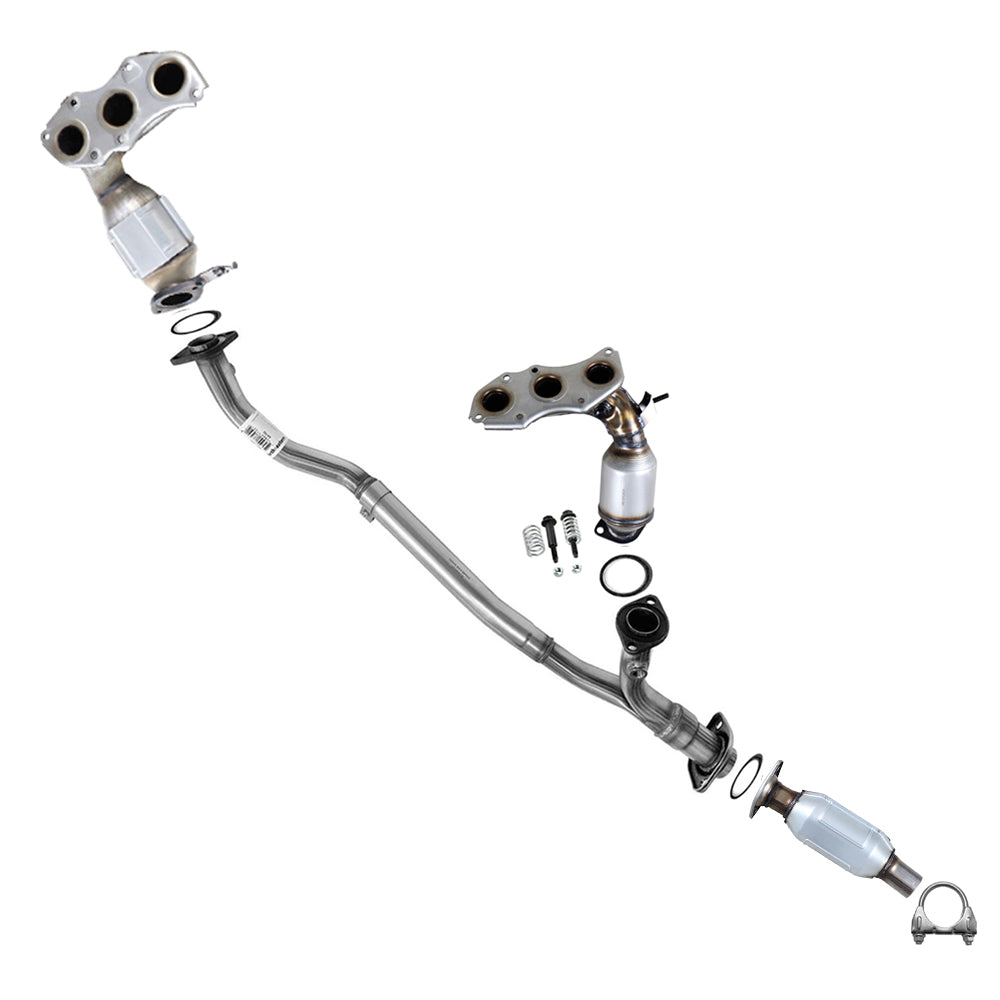 2007-2010 Toyota Sienna 3.5L EPA Approved Pair of Manifold with Front Y Pipe and Rear Catalytic Converter