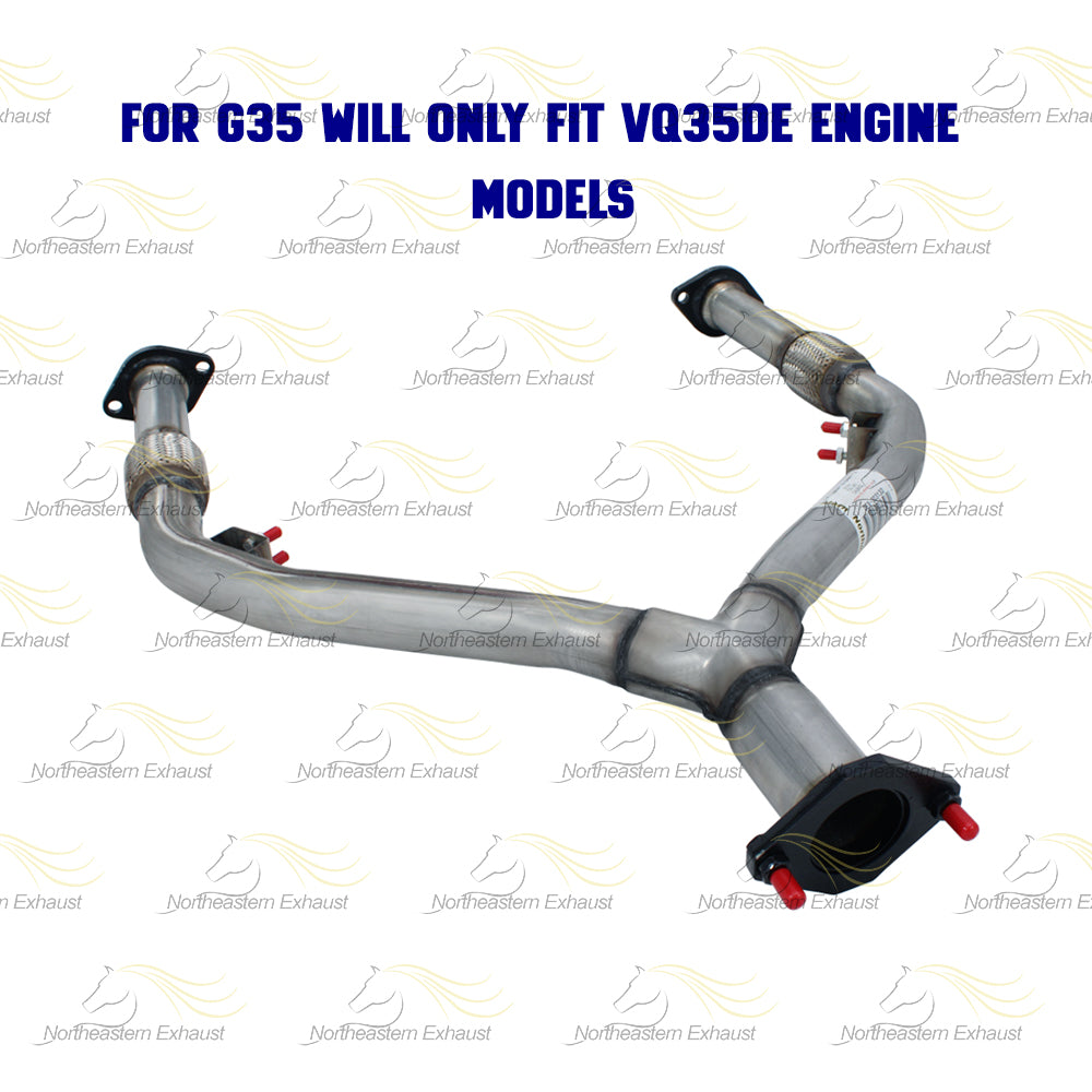 2003-2008 INFINITI FX35 G35 3.5L Stainless Steel Flex Y-Pipe Resonator Kit