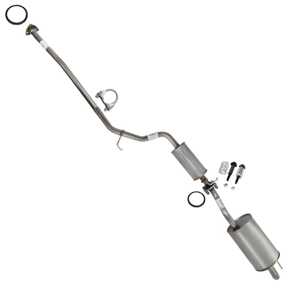 2014–2015 Honda Civic 1.8L Intermediate Pipe, Resonator & Muffler Exhaust Kit Non-CNG