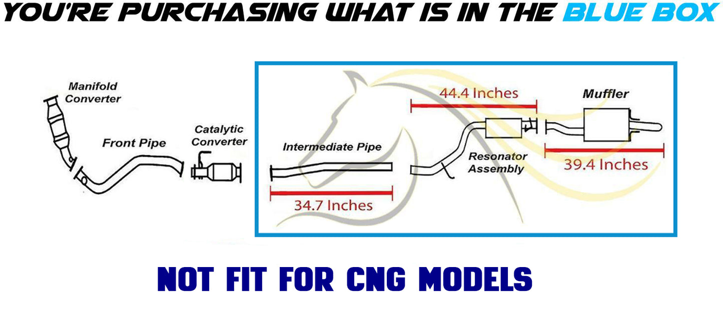 2014–2015 Honda Civic 1.8L Intermediate Pipe, Resonator & Muffler Exhaust Kit Non-CNG