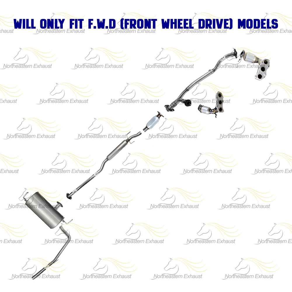 2007-2010 Toyota Sienna 3.5L Stainless Steel Complete Exhaust System | FWD