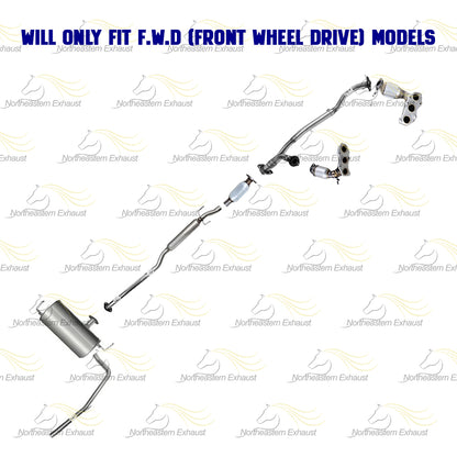 2007-2010 Toyota Sienna 3.5L Stainless Steel Complete Exhaust System | FWD