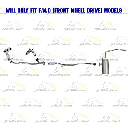 2007-2010 Toyota Sienna 3.5L Stainless Steel Complete Exhaust System | FWD