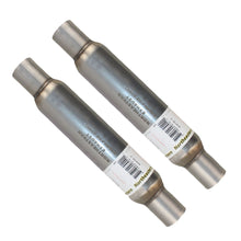 Two Universal Glass Pack Muffler/Resonator Exhaust 2" ID | 2.12" OD | 17" Long