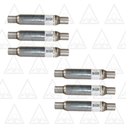 Six Universal Glass Pack Muffler/Resonator Exhaust 2"ID | 2.12" OD | 17" length