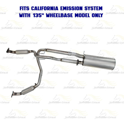 Pair of Exhaust Catalytic Converter & Muffler Kit for 2006-2010 GMC Savana & Chevy Express 3500 4.8L | EPA Approved | 135in WB