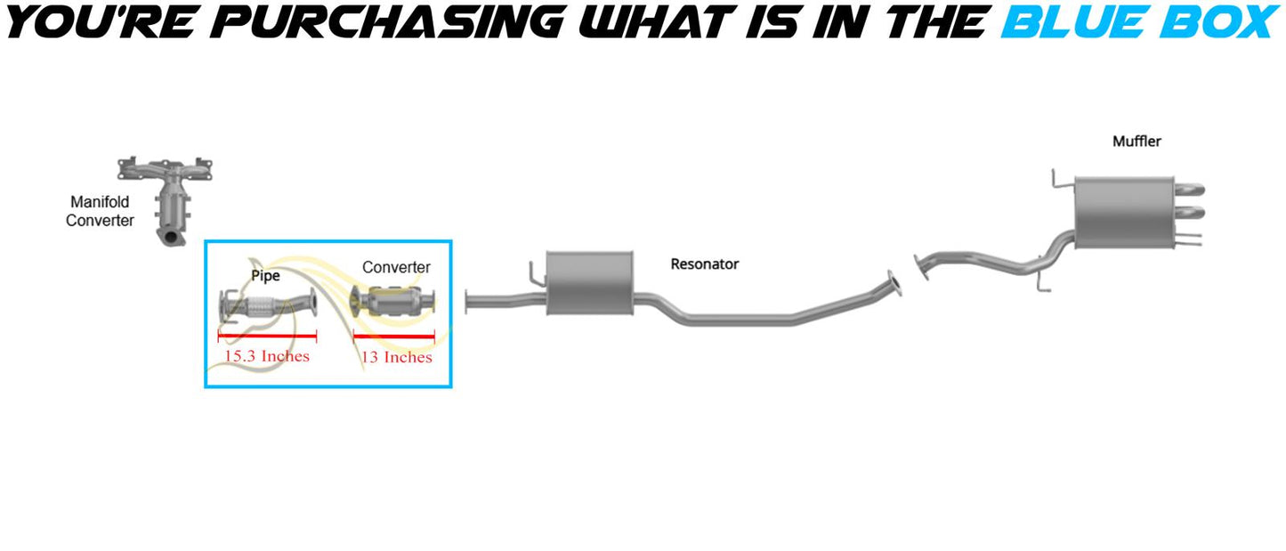 2011-2013 Kia Sorento 2.4L Exhaust Front Pipe and Rear Catalytic Converter | EPA Approved