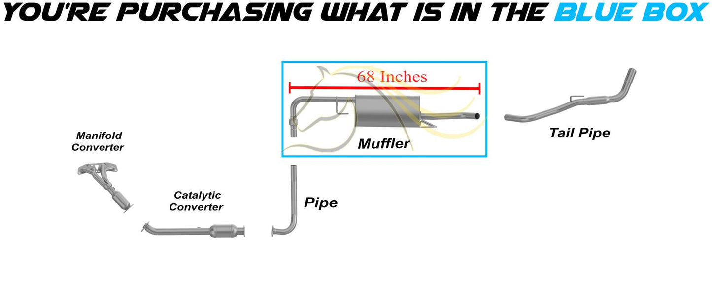Direct Fit Exhaust Muffler for 2005-2018 Nissan Frontier 2.5L | 2009-2012 Suzuki Equator 2.5L