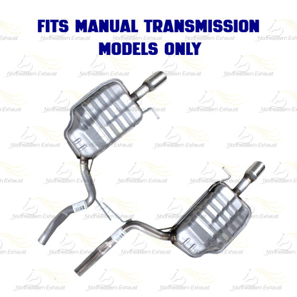 2005-2008 A4 Quattro 2.0L Stainless Steel Front Pipe Resonator and Pair of Mufflers Kit