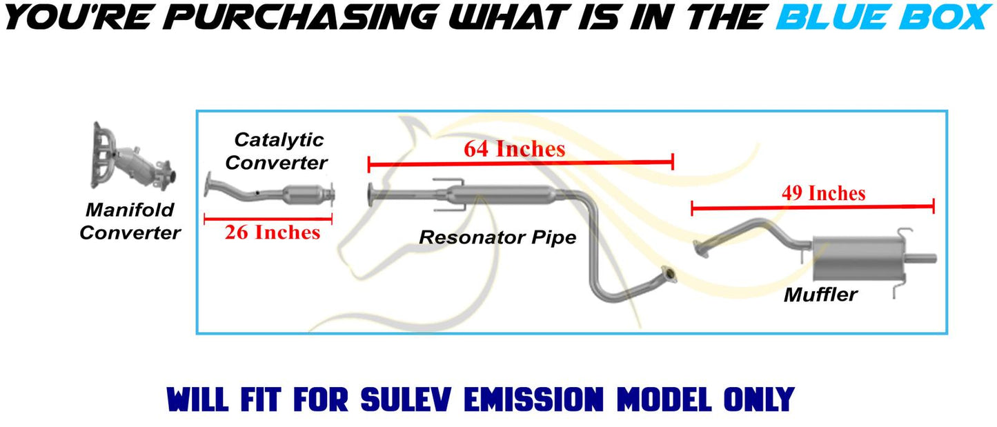 2009-2012 Nissan Sentra 2.0L Rear Catalytic Resonator w/ Muffler Kit EPA Approved | SULEV