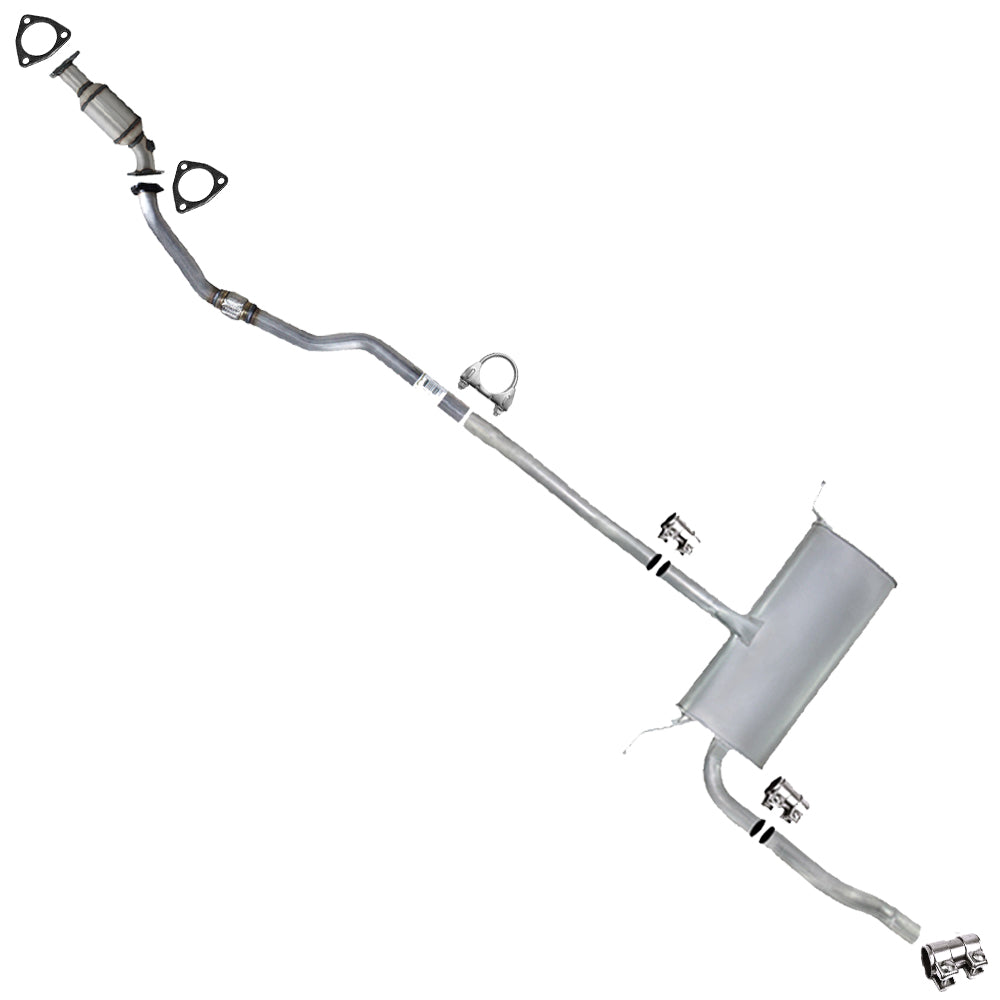 1998-2005 Volkswagen Passat 1.8L Catalytic with Flex Pipe and Muffler Kit | Automatic Transmission