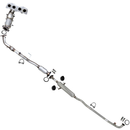 2002-2006 Camry, Solara 2.4L Manifold & Rear Catalytic w/ Resonator Kit EPA