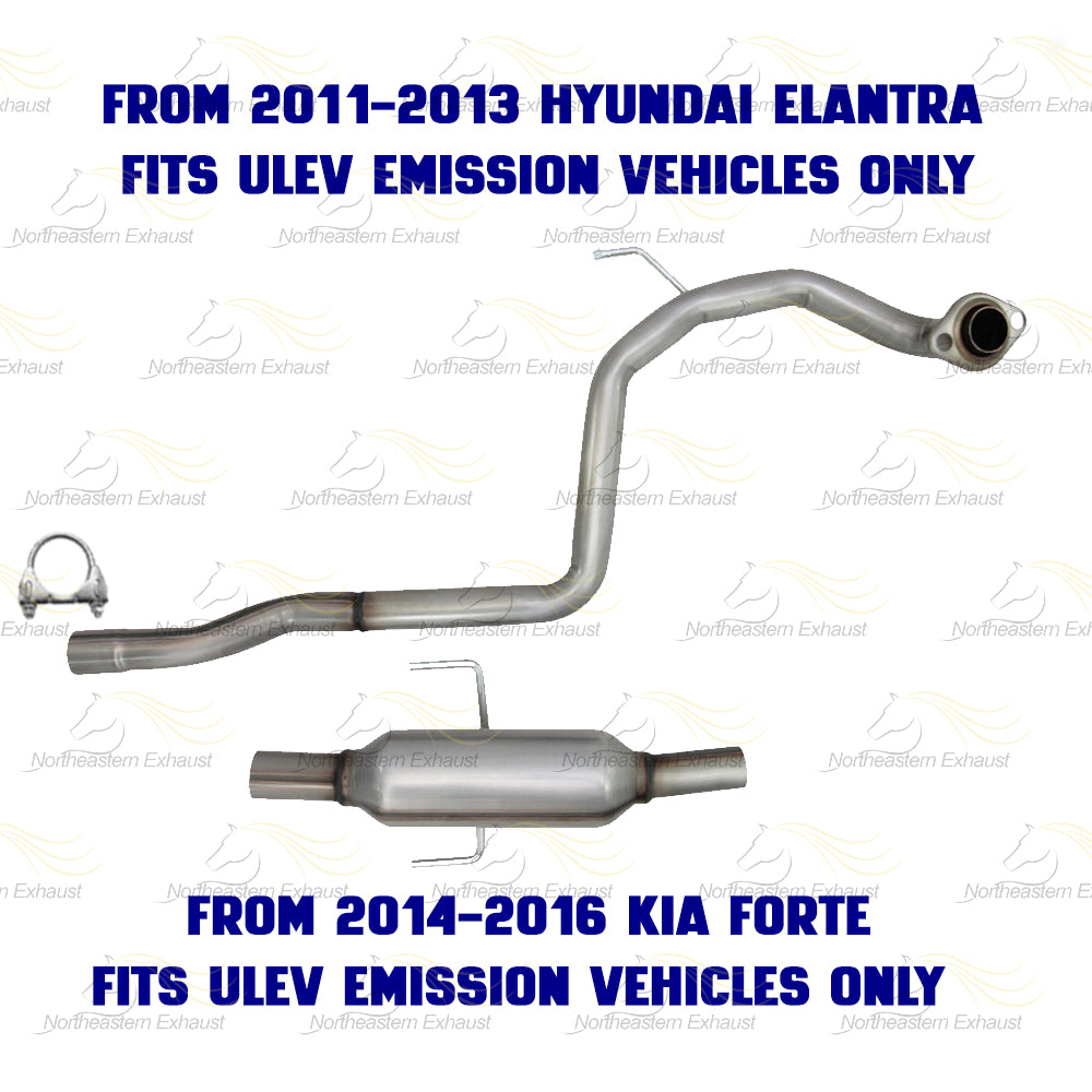 2011-2013 Hyundai Elantra 1.8L & 2014-2018 Kia Forte 2.0L Stainless Steel Exhaust Resonator Pipe