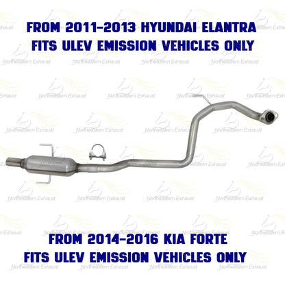 2011-2013 Hyundai Elantra 1.8L & 2014-2018 Kia Forte 2.0L Stainless Steel Exhaust Resonator Pipe