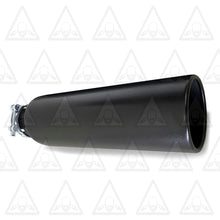 One Powder Coated Black Exhaust Tip 2.5" Inlet 4" Outlet 18" Long