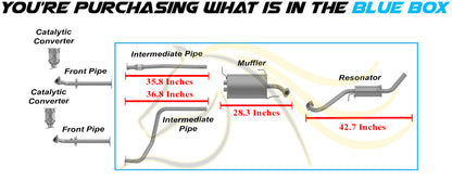 Muffler Assembly and Resonator for 1996-2000 Nissan Pathfinder and Infiniti QX4 3.3L