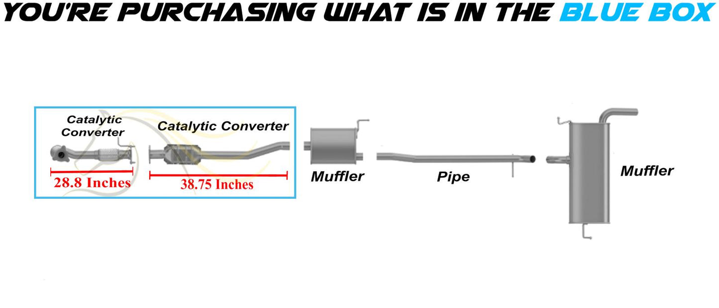 2012-2015 Chevy Captiva Sport 2.4L Exhaust Front & Rear Catalytic Kit EPA-Approved
