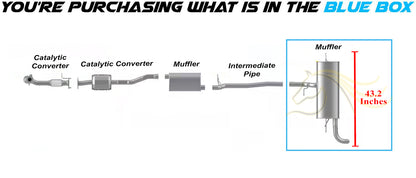 2010-2017 Chevy Equinox & GMC Terrain 2.4L Stainless Steel Exhaust Rear Muffler