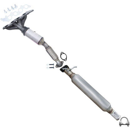 2009-2010 Ford Focus 2.0L EPA Approved Exhaust Manifold Catalytic Converter Resonator Pipe Kit