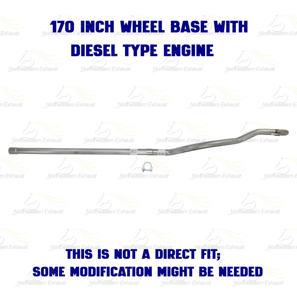2010-2012 Mercedes-Benz Sprinter 2500 3.0L 170" WB Stainless Steel Exhaust Muffler and Tail Pipe Kit