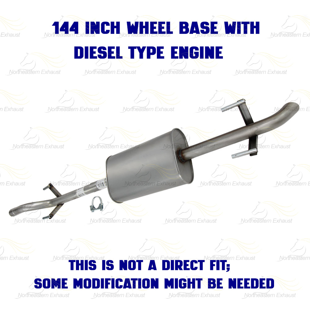 2010-2012 Mercedes-Benz Sprinter 2500 3.0L 144" WB Stainless Steel Exhaust Muffler and Tail Pipe Kit