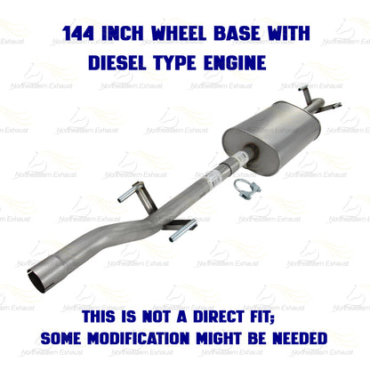 2010-2012 Mercedes-Benz Sprinter 2500 3.0L 144" WB Stainless Steel Exhaust Muffler and Tail Pipe Kit