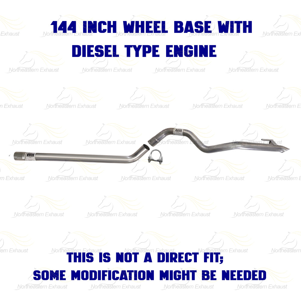 2010-2012 Mercedes-Benz Sprinter 2500 3.0L 144" WB Stainless Steel Exhaust Muffler and Tail Pipe Kit