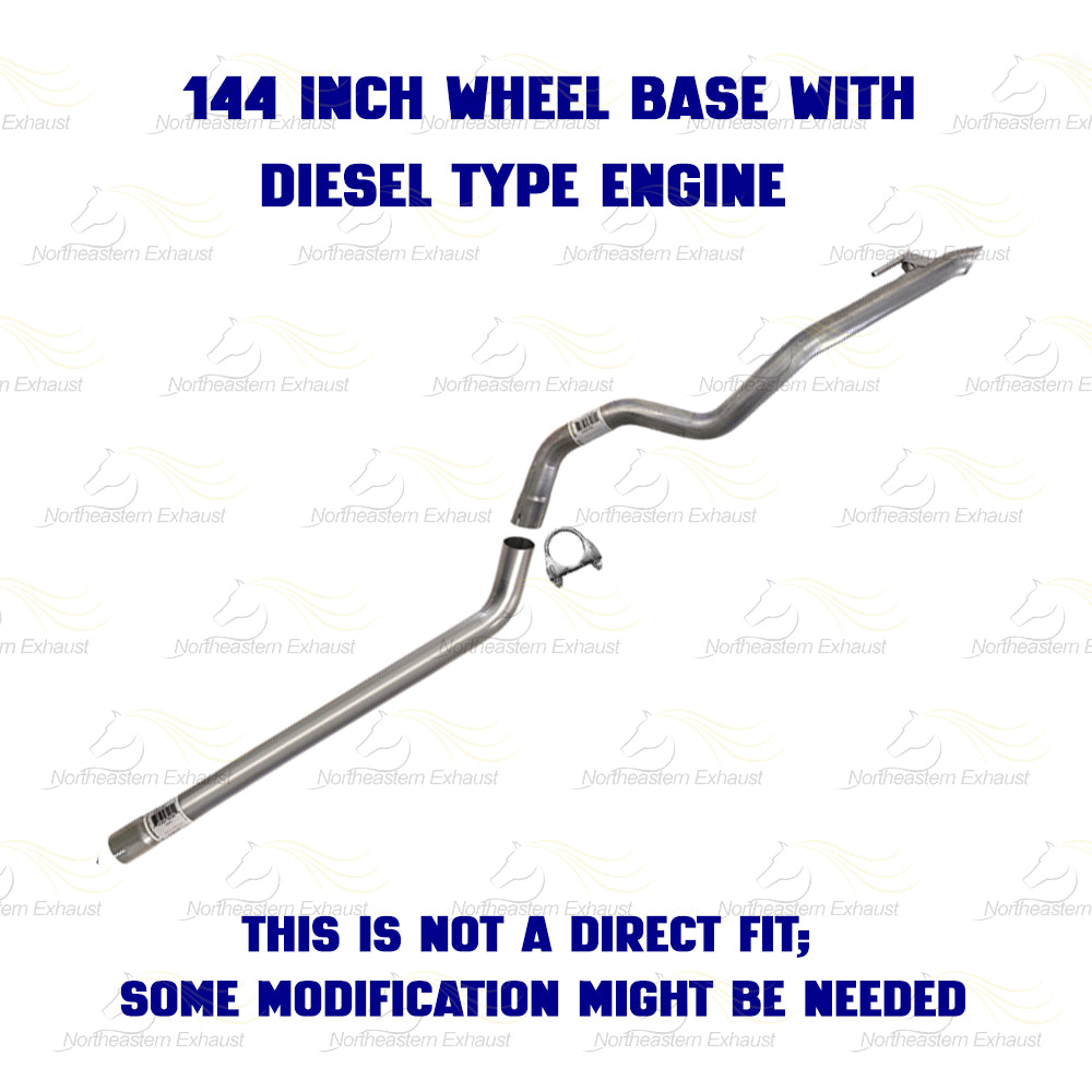 2010-2012 Mercedes-Benz Sprinter 2500 3.0L 144" WB Stainless Steel Exhaust Muffler and Tail Pipe Kit
