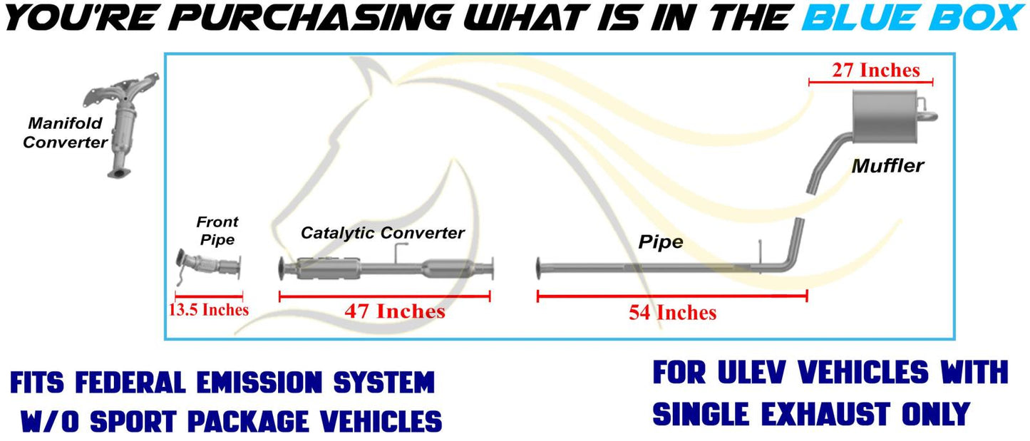 2011-2014 Hyundai Sonata 2.4L Rear Catalytic Converter, Pipes and Muffler System  | EPA Approved