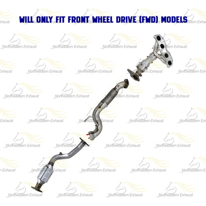 2014-2015 Nissan Rogue Select 2.5L Exhaust Manifold Catalytic Converters and Front Pipe | EPA Approved | FWD