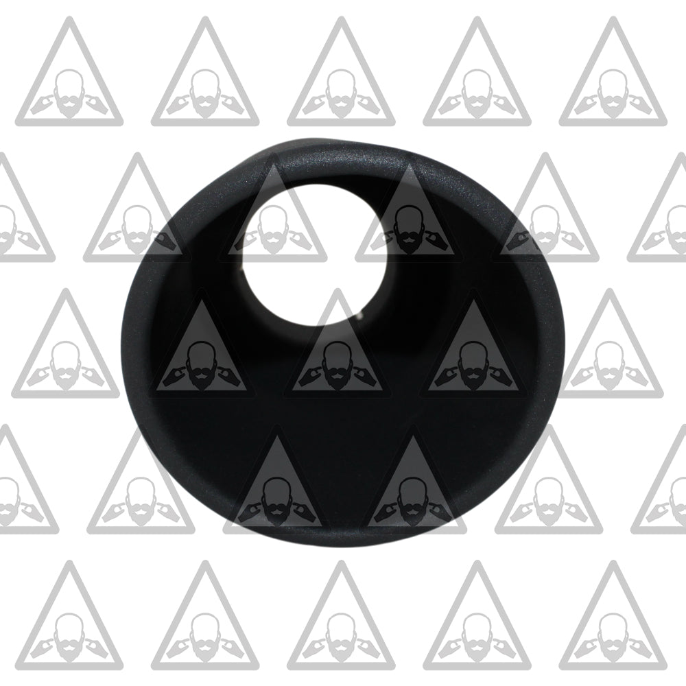 One Powder Coated Black Exhaust Tip 2.5" Inlet | 4" Outlet | 12" Long
