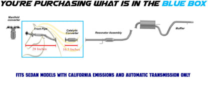 2007-2010 Hyundai Elantra 2.0L Front Pipe and Rear Catalytic Converter | EPA Approved | SEDAN | California Emissions | Automatic Transmission