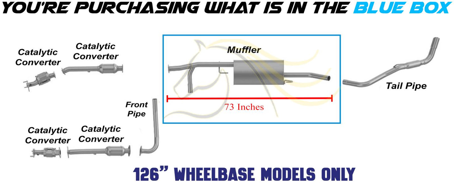 Exhaust Muffler for 2009-2012 Suzuki Equator 4.0L | 2005-2018 Nissan Frontier 4.0L | 126" WB