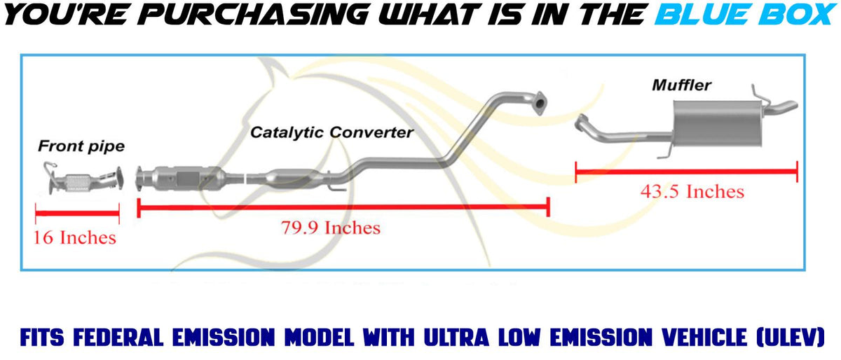 2011-2013 Hyundai Elantra 1.8L Front Pipe, Catalytic Converter and Muffler