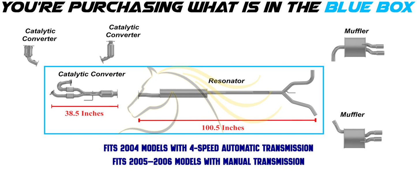 2004-2008 Nissan Maxima 3.5L EPA Approved Rear Catalytic Converter and Resonator Pipe
