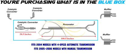 2004-2008 Nissan Maxima 3.5L EPA Approved Rear Catalytic Converter and Resonator Pipe