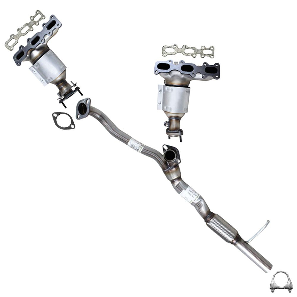 2013-2019 Ford Explorer 3.5L Pair of Exhaust Manifold Catalytic Converter with Flex Y Pipe Kit | EPA Approved