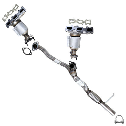 2013-2019 Ford Explorer 3.5L Pair of Exhaust Manifold Catalytic Converter with Flex Y Pipe Kit | EPA Approved