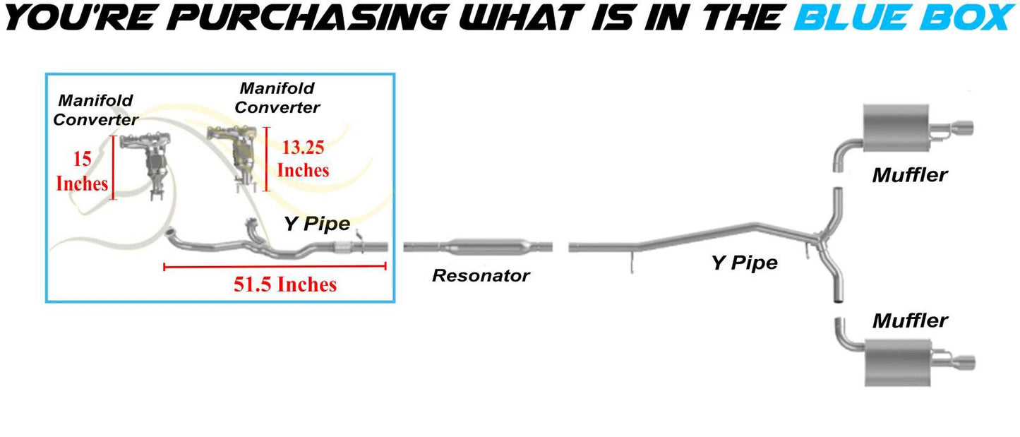 2013-2019 Ford Explorer 3.5L Pair of Exhaust Manifold Catalytic Converter with Flex Y Pipe Kit | EPA Approved