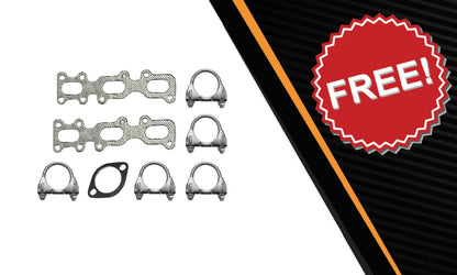 2013-2019 Ford Explorer 3.5L Pair of Exhaust Manifold Catalytic Converter Resonator and Y Pipes Kit | EPA Approved