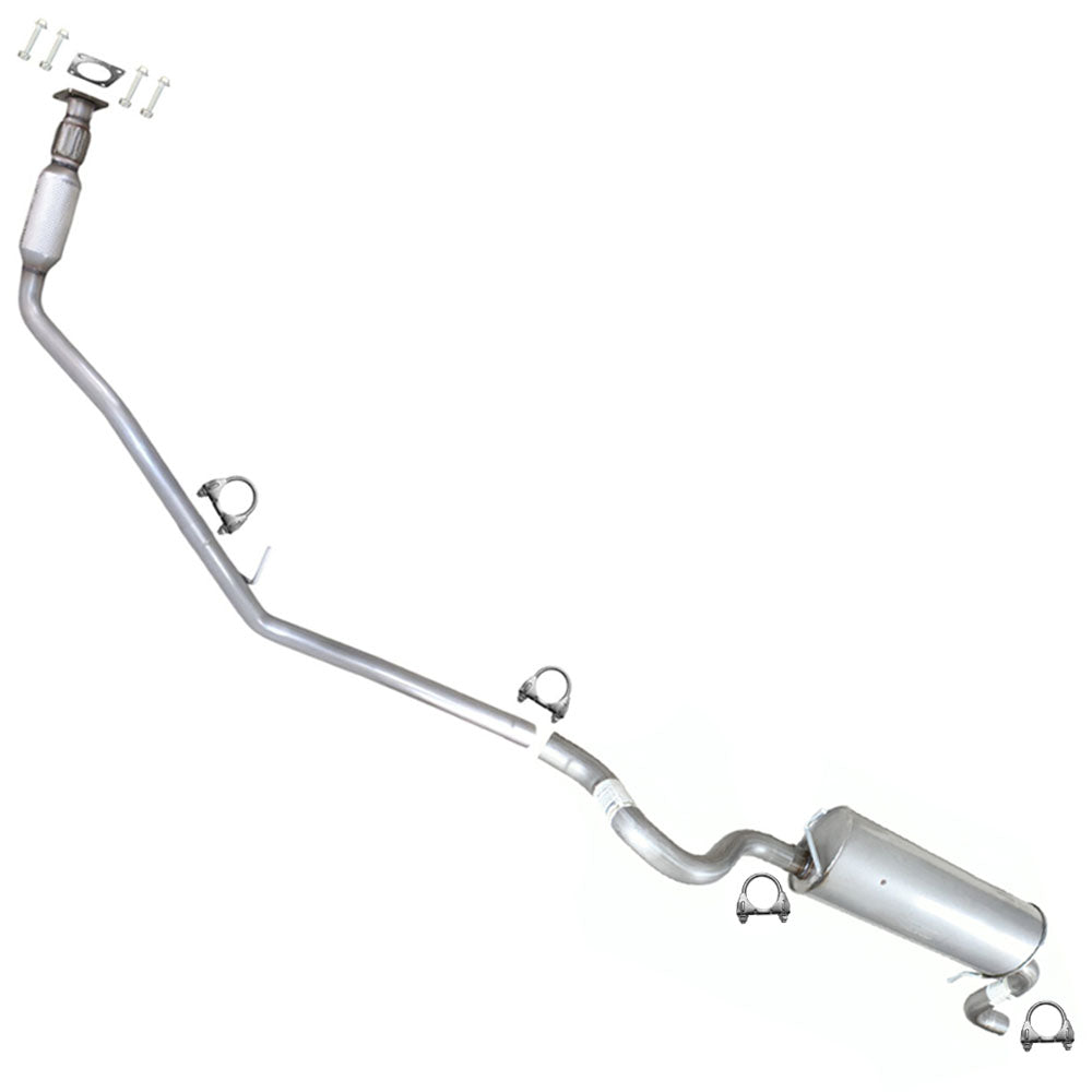 Exhaust Catalytic Converter and Muffler for 2008-2010 Chrysler Town and Country 3.3L | 2008-2010 Dodge Grand Caravan 3.3L