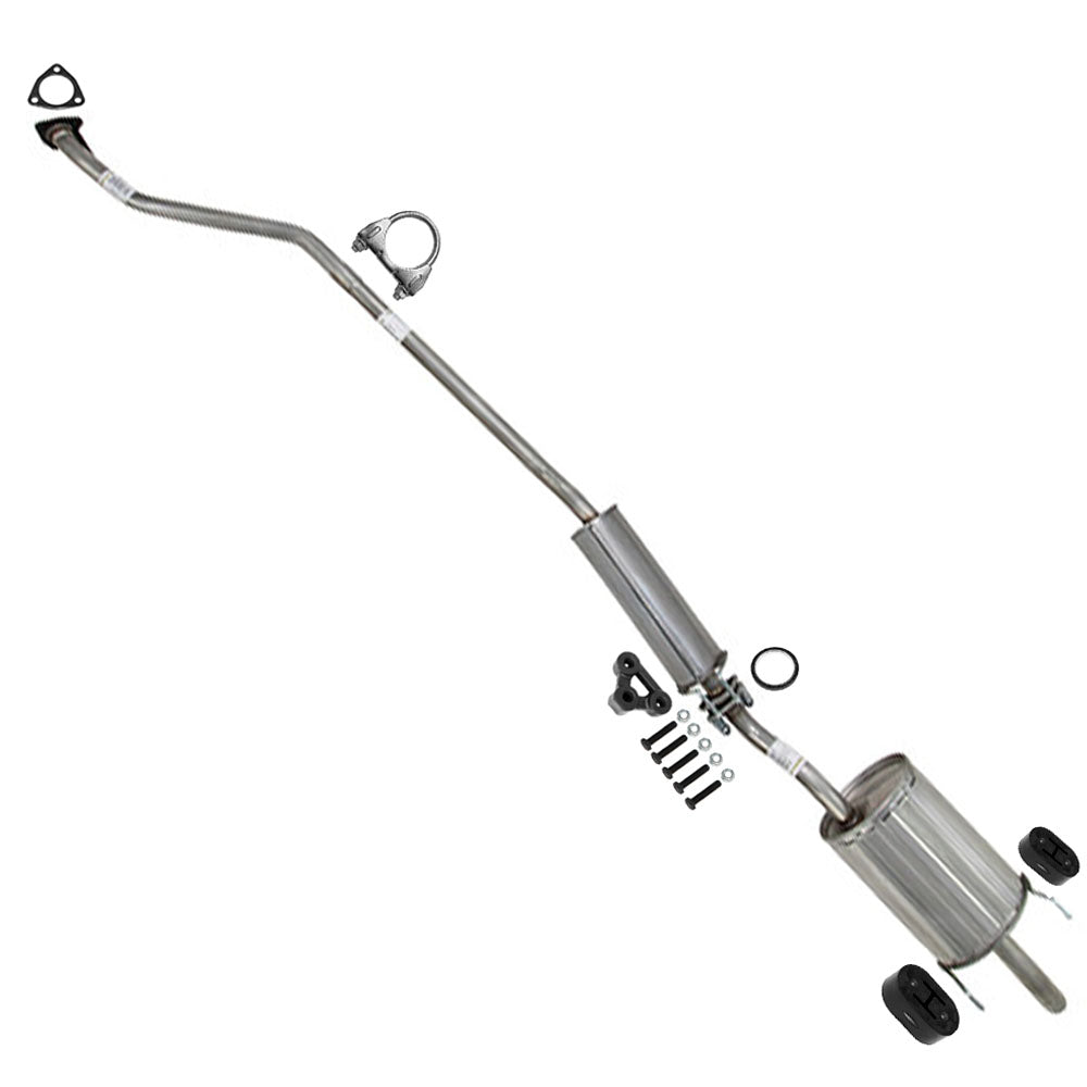2001-2003 Acura EL 1.7L Exhaust Resonator and Muffler w/ Hanger Stainless Steel