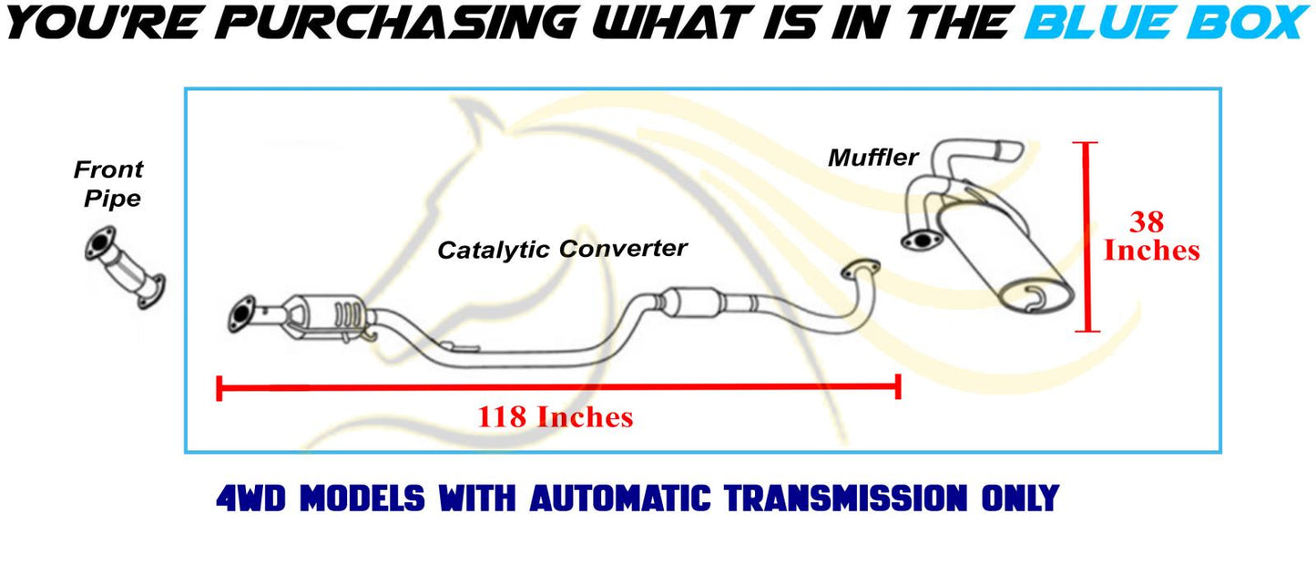2016–2021 Mitsubishi Outlander Sport 2.0L Exhaust Catalytic Converter and Muffler | EPA Approved | 4WD | Automatic Transmission