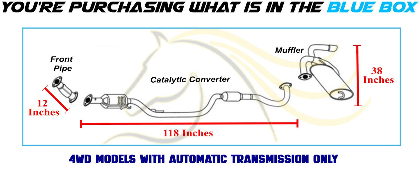 2016-2021 Mitsubishi Outlander Sport 2.0L Complete Exhaust System | EPA Approved | 4WD with Automatic Transmission